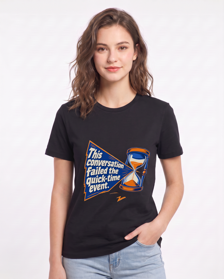Gaming Women's Black T-Shirt - This conversation failed the product image 3