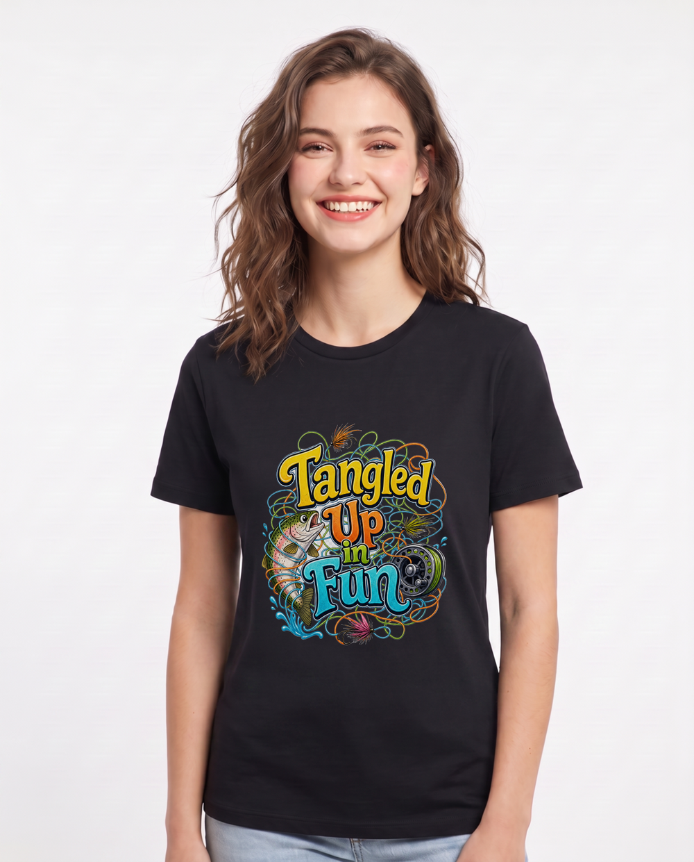 Tangled Up in Fun Women's Black T-Shirt product image 2