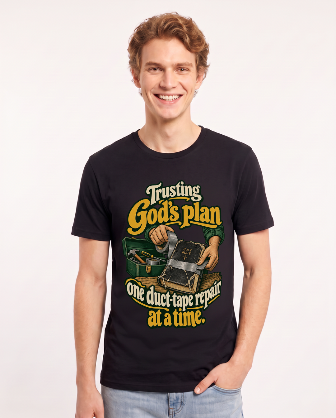 Christian Faith Black T-Shirt for Men – Everyday Expression Graphic Tee product image 3