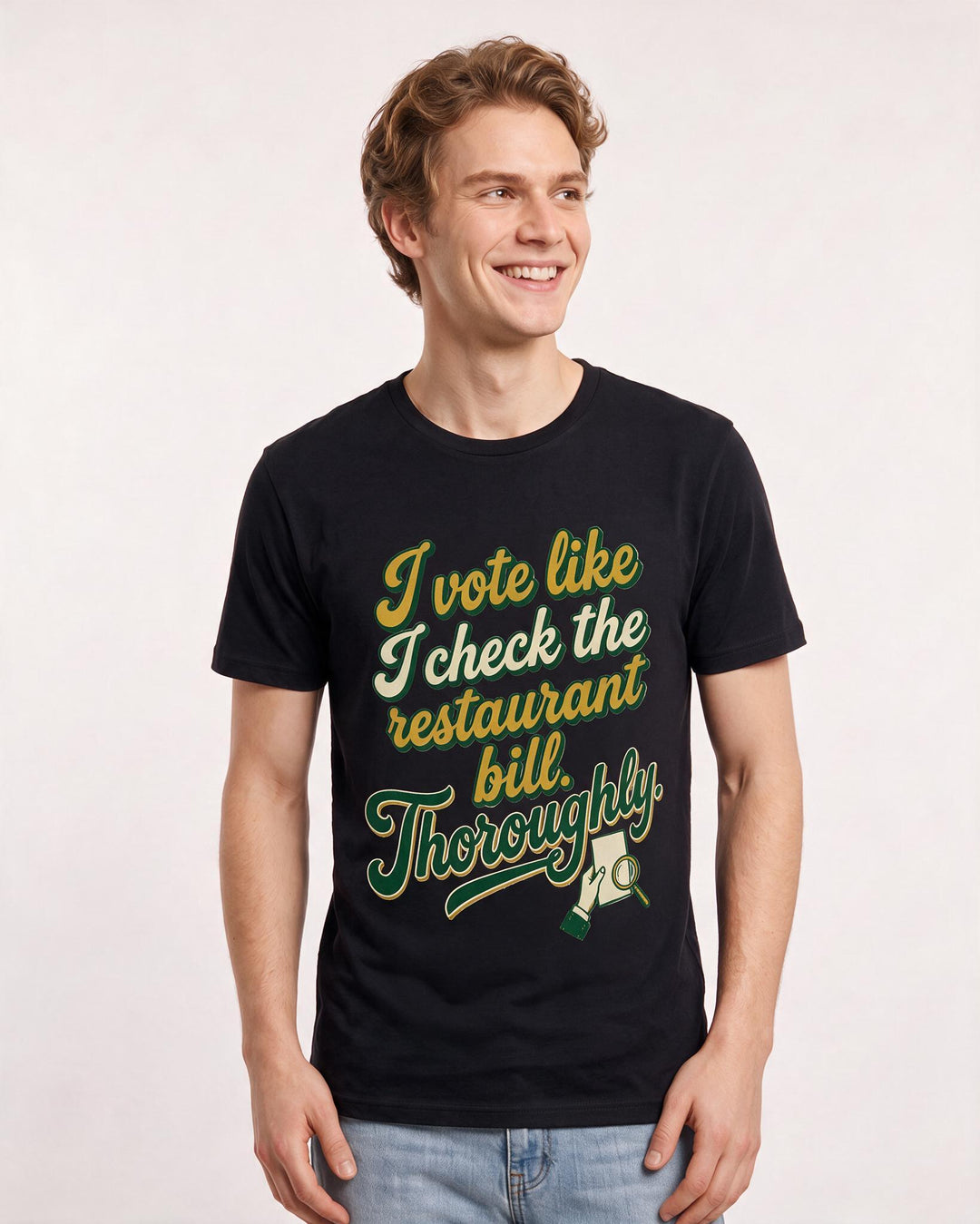 Political Statement Black T-Shirt for Men – Everyday Expression Graphic Tee product image 1
