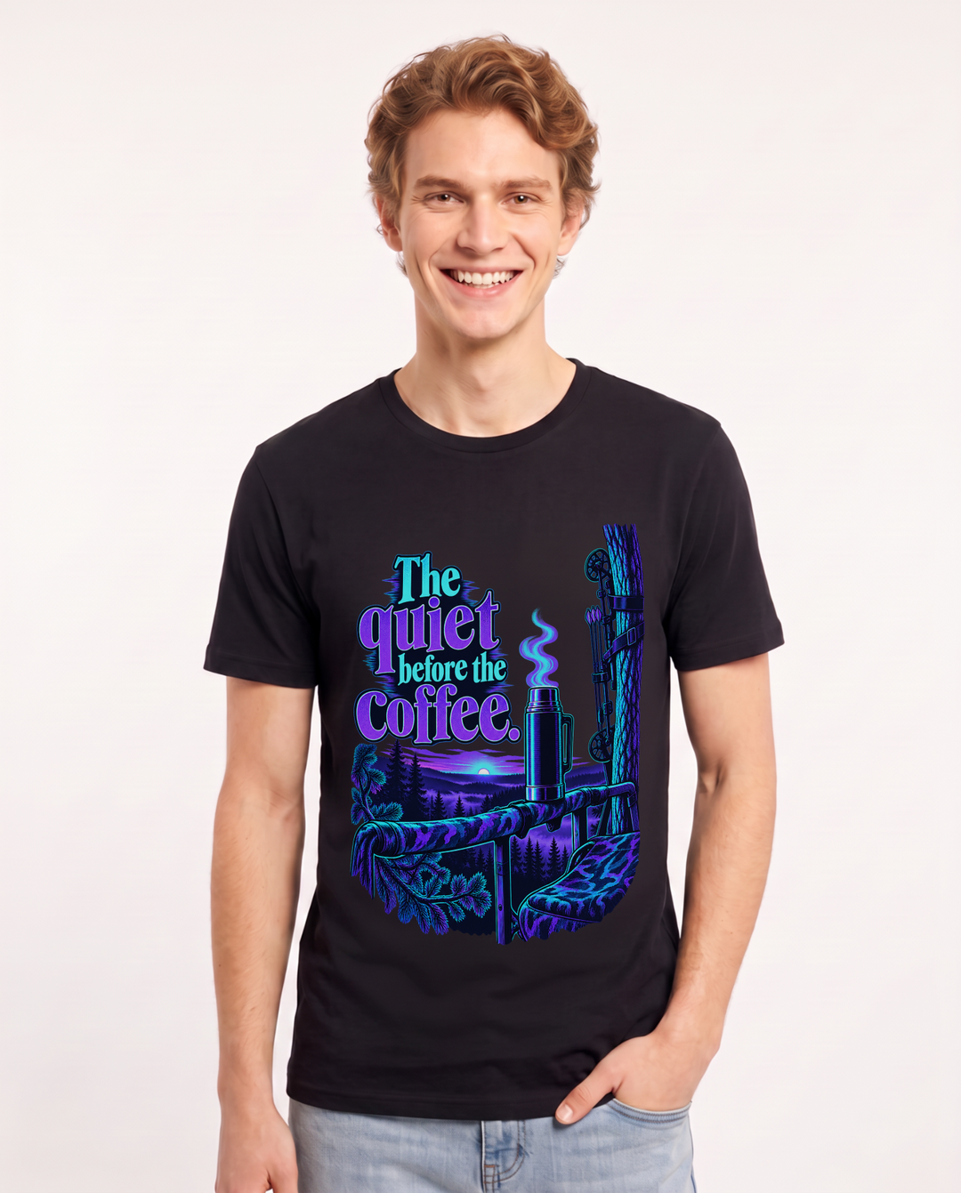 Hunting Black T-Shirt for Men – Everyday Expression Graphic Tee product image 3