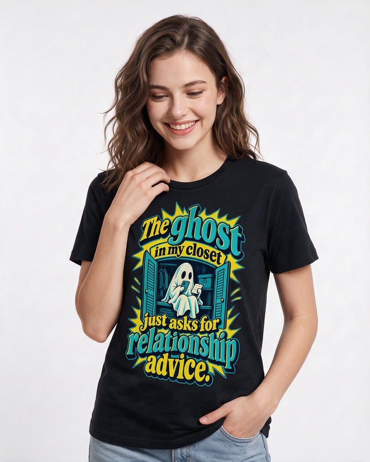 Halloween Black T-Shirt for Women – Halloween Theme Graphic Tee product image 1