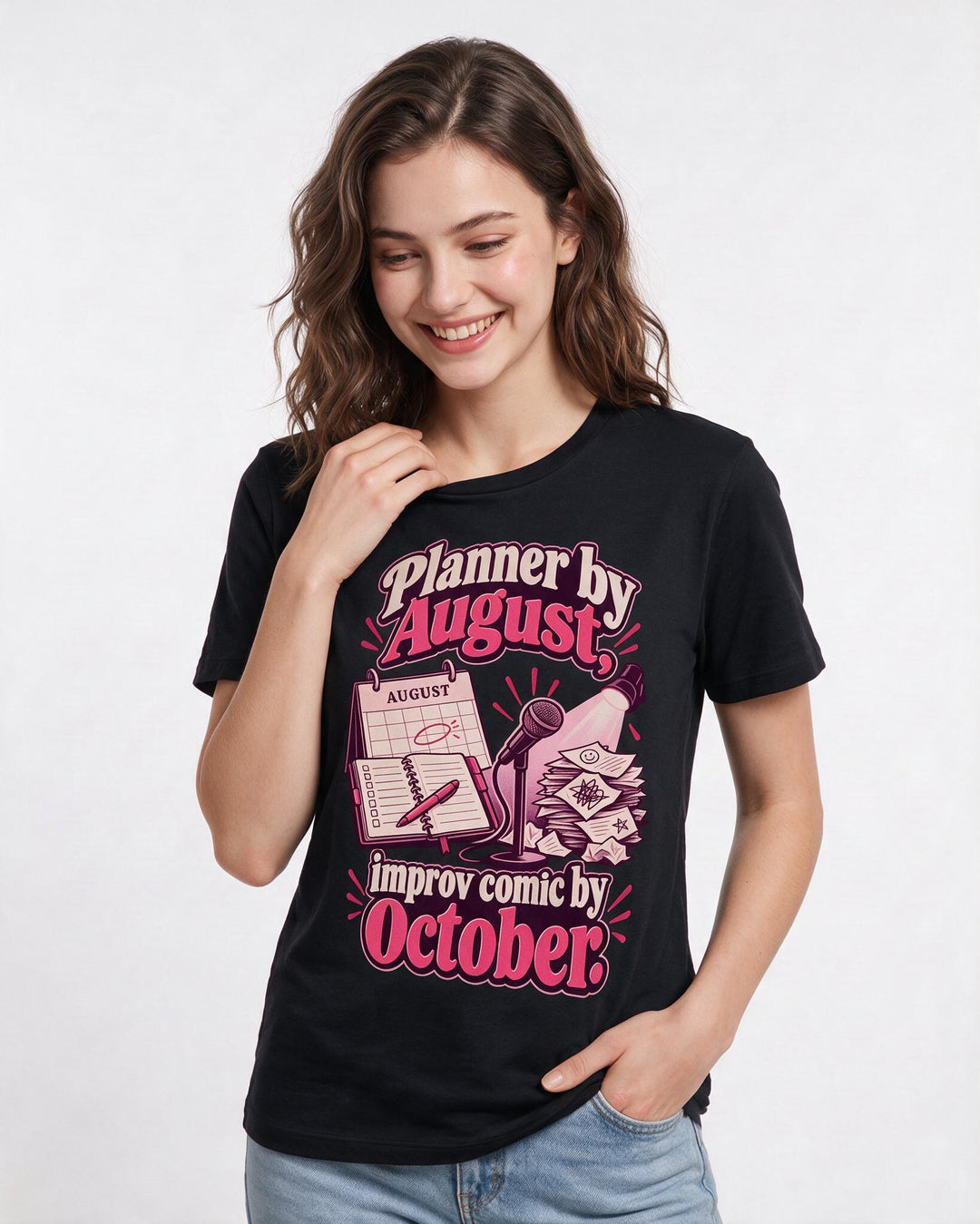 Teacher Black T-Shirt for Women – Everyday Expression Graphic Tee product image 1