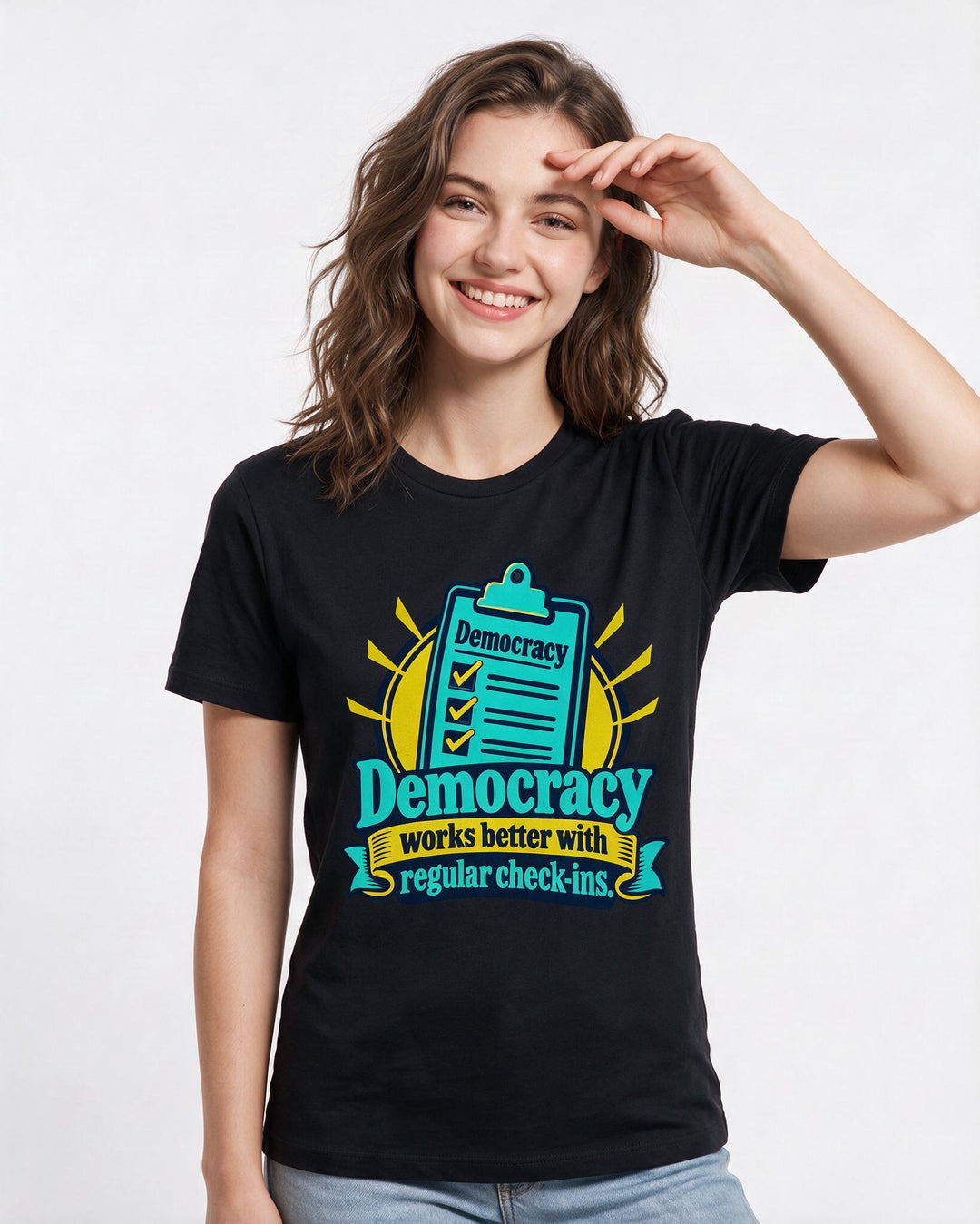 Political Statement Black T-Shirt for Women – Everyday Expression Graphic Tee product image 1
