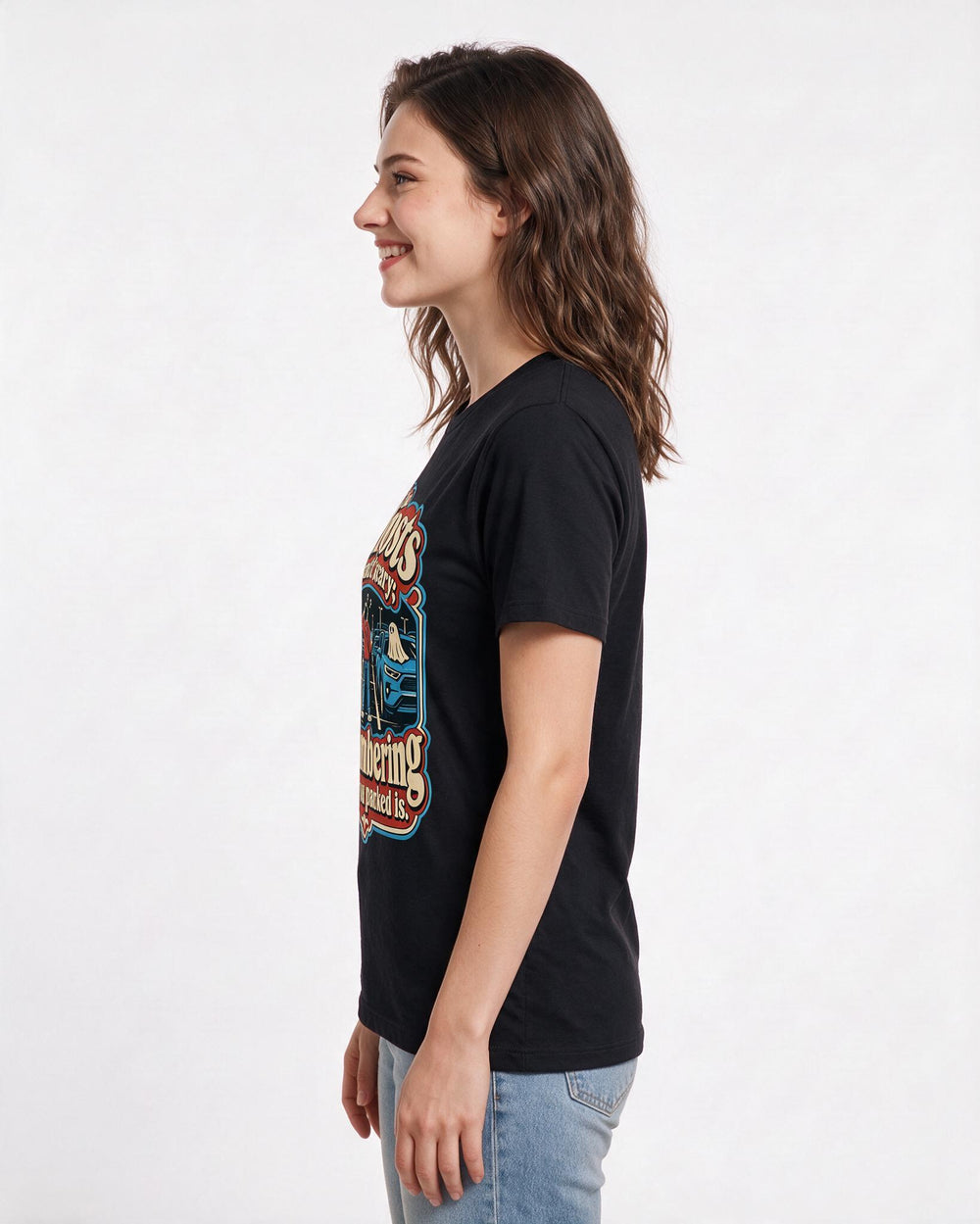 Halloween Black T-Shirt for Women – Halloween Theme Graphic Tee product image 2