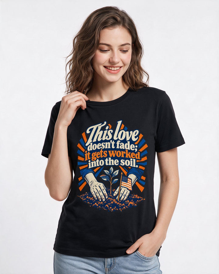 Patriotic Black T-Shirt for Women – Everyday Expression Graphic Tee product image 1