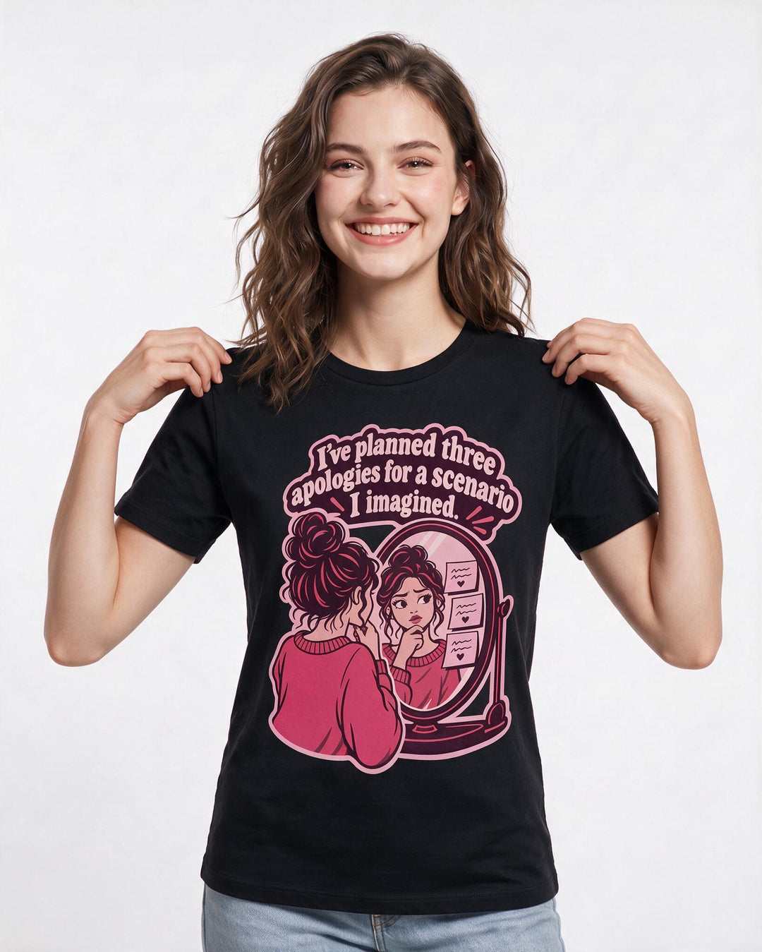 Meme Black T-Shirt for Women – Everyday Expression Graphic Tee product image 1