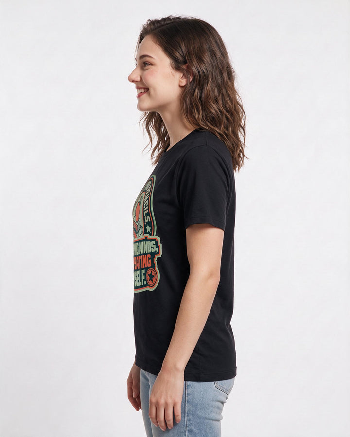 Teacher Gift Women's Black T-Shirt - Correcting pencils, shaping product image 2