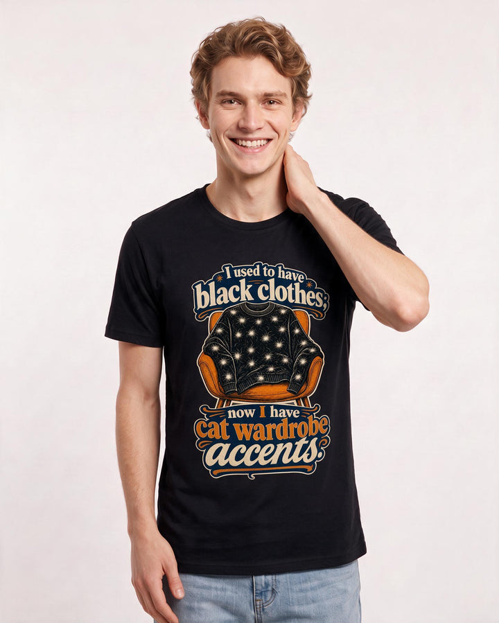 Cat Lover Black T-Shirt for Men – Everyday Expression Graphic Tee product image 3