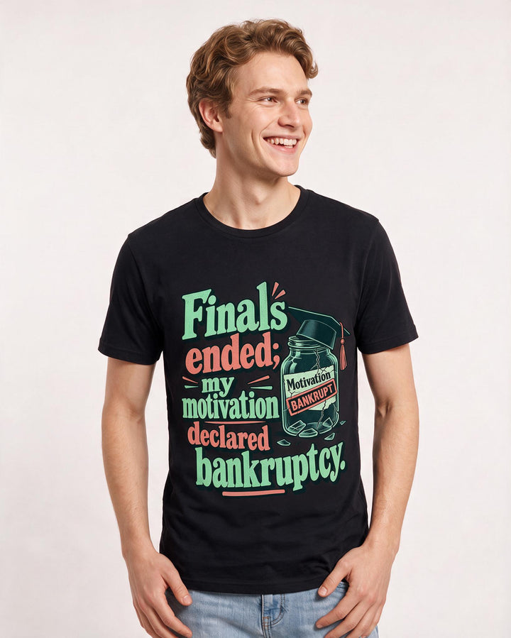 Graduation Black T-Shirt for Men – Everyday Expression Graphic Tee product image 1