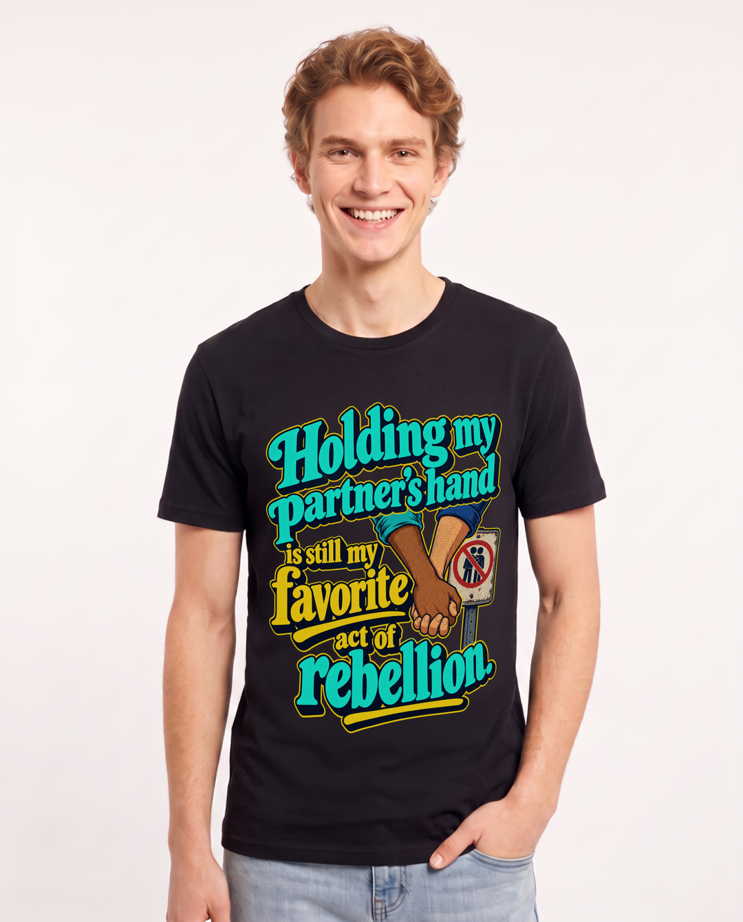 Pride Black T-Shirt for Men – Everyday Expression Graphic Tee product image 3