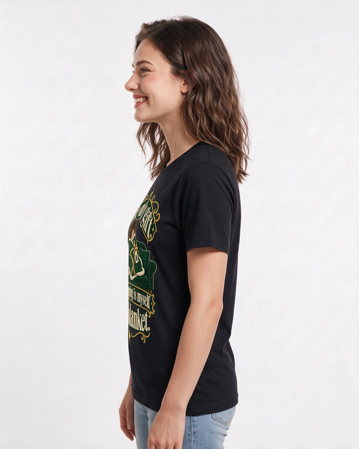 Christmas Black T-Shirt for Women – Holiday Theme Graphic Tee product image 2