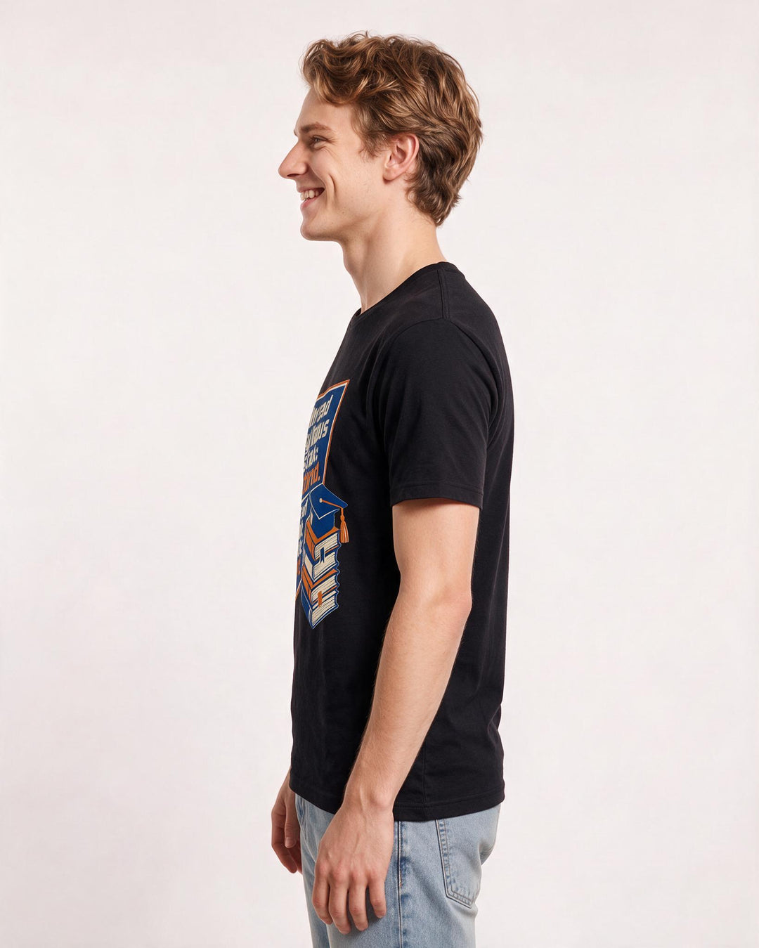 Graduation Gift Men's Black T-Shirt - Unread syllabus stack: retired. product image 2