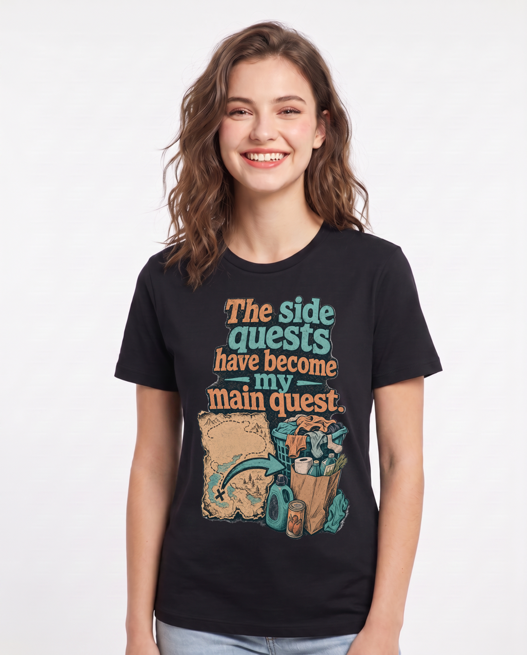 Gaming Black T-Shirt for Women – Game Night Graphic Tee product image 3
