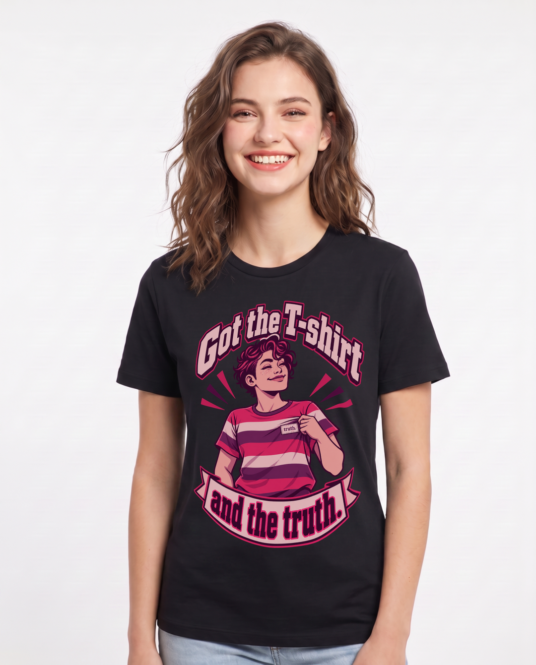 Pride Black T-Shirt for Women – Everyday Expression Graphic Tee product image 3