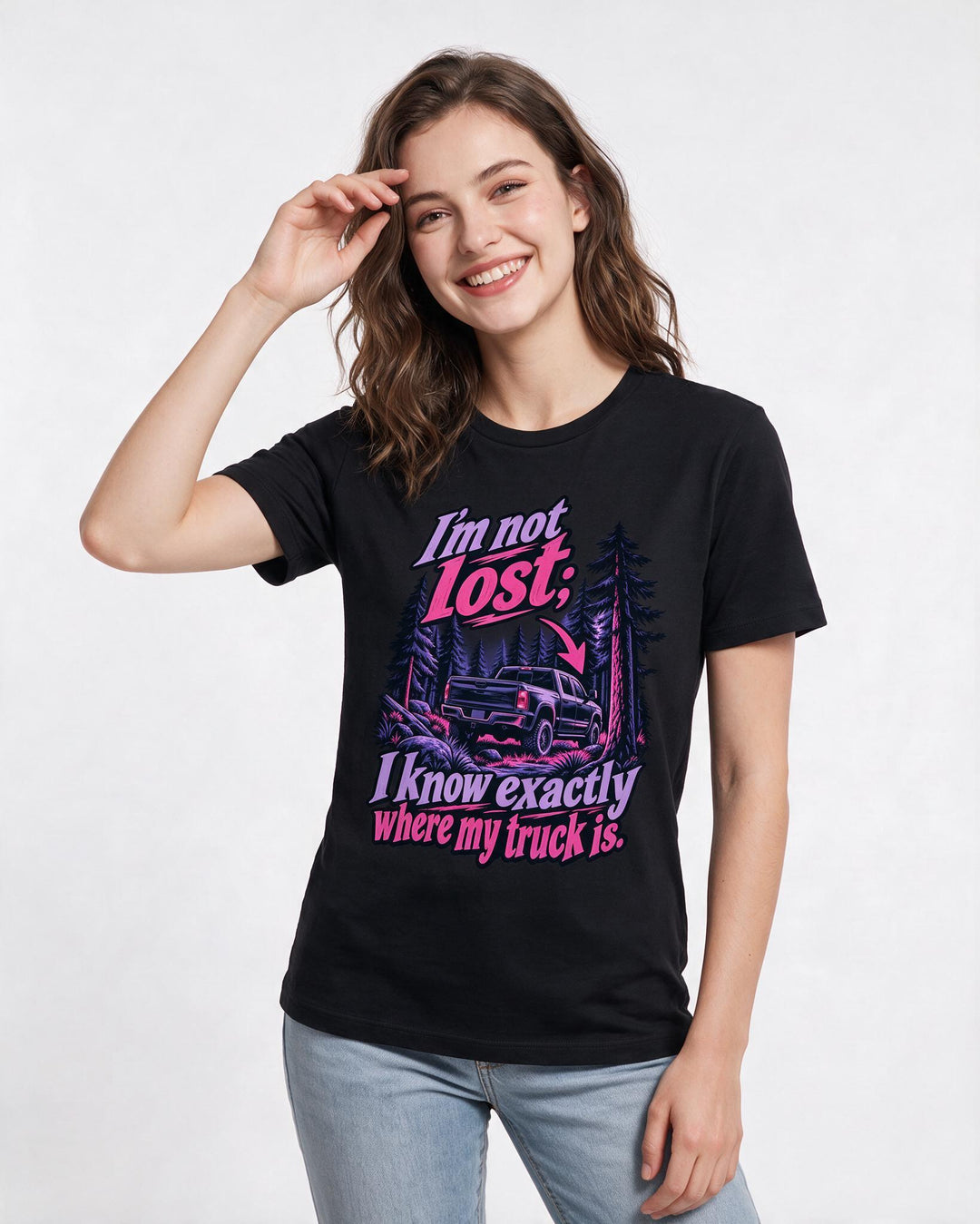 Hunting Black T-Shirt for Women – Everyday Expression Graphic Tee product image 1