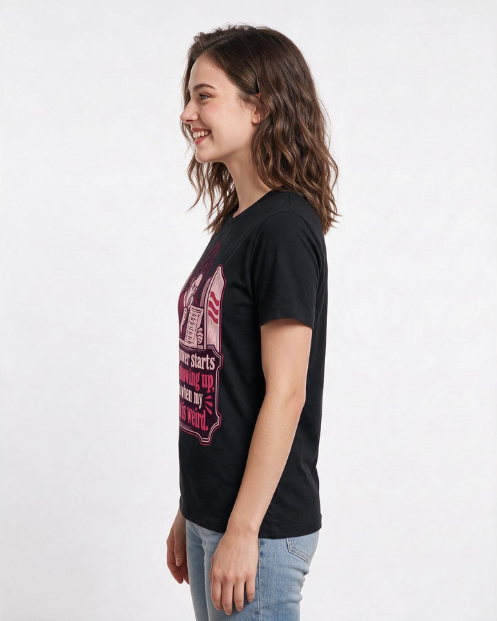 Political Statement Black T-Shirt for Women – Everyday Expression Graphic Tee product image 2