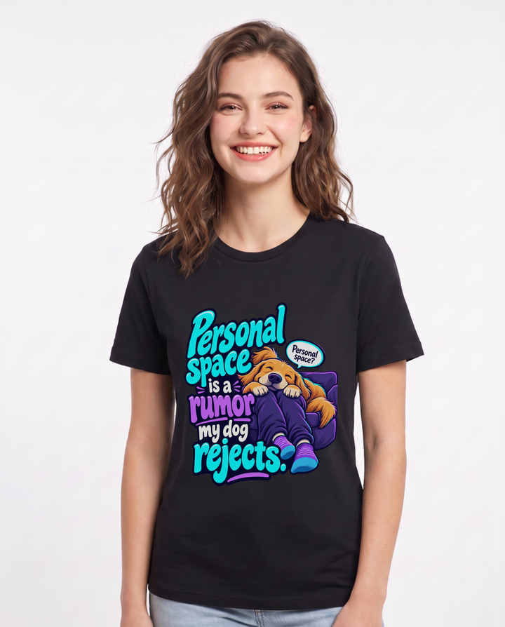 Cat Lover Black T-Shirt for Women – Everyday Expression Graphic Tee product image 3