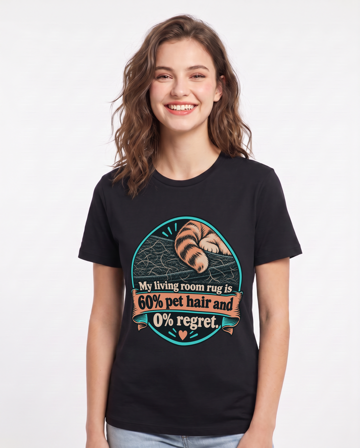 Cat Lover Black T-Shirt for Women – Everyday Expression Graphic Tee product image 3