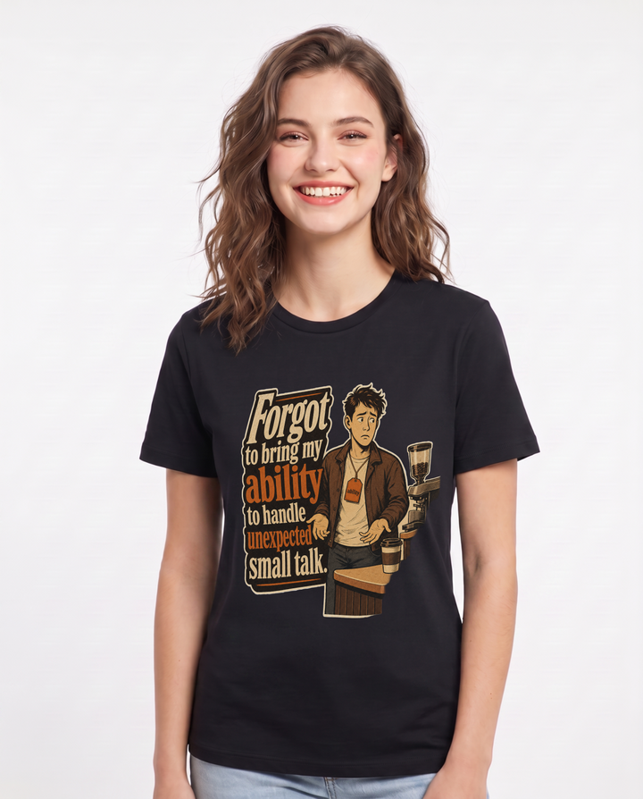Meme Black T-Shirt for Women – Everyday Expression Graphic Tee product image 3