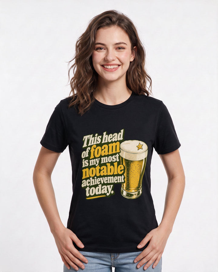 Beer Black T-Shirt for Women – Everyday Expression Graphic Tee product image 1