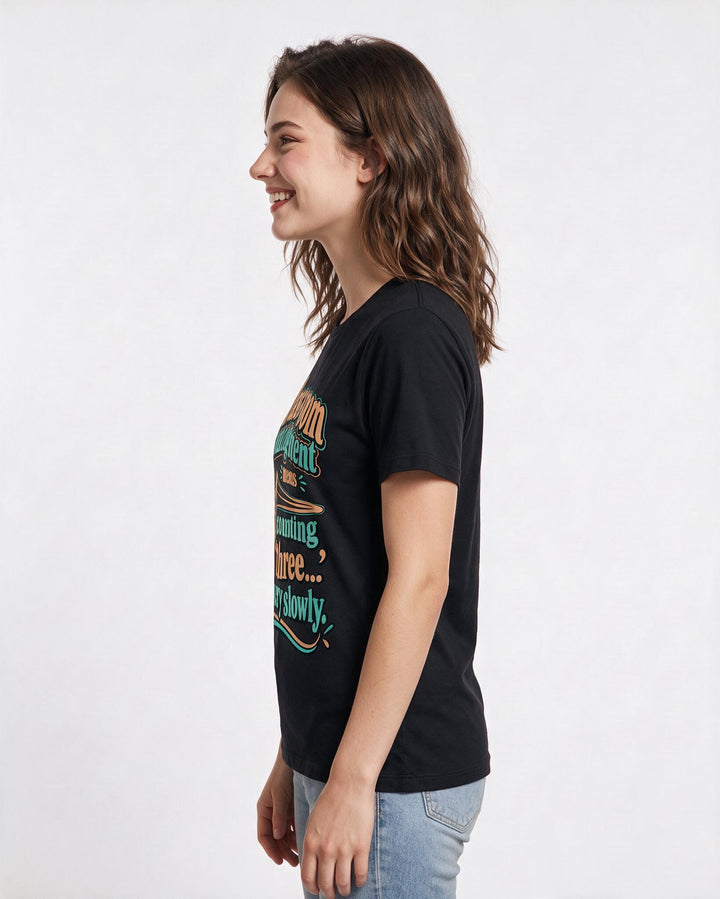 Teacher Black T-Shirt for Women – Everyday Expression Graphic Tee product image 2