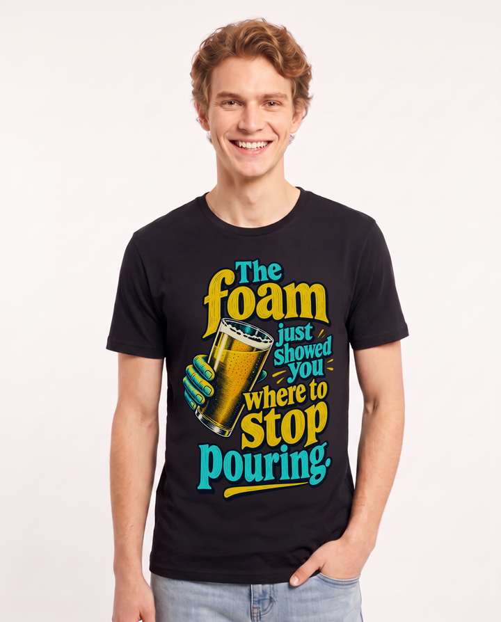 Beer Black T-Shirt for Men – Everyday Expression Graphic Tee product image 3