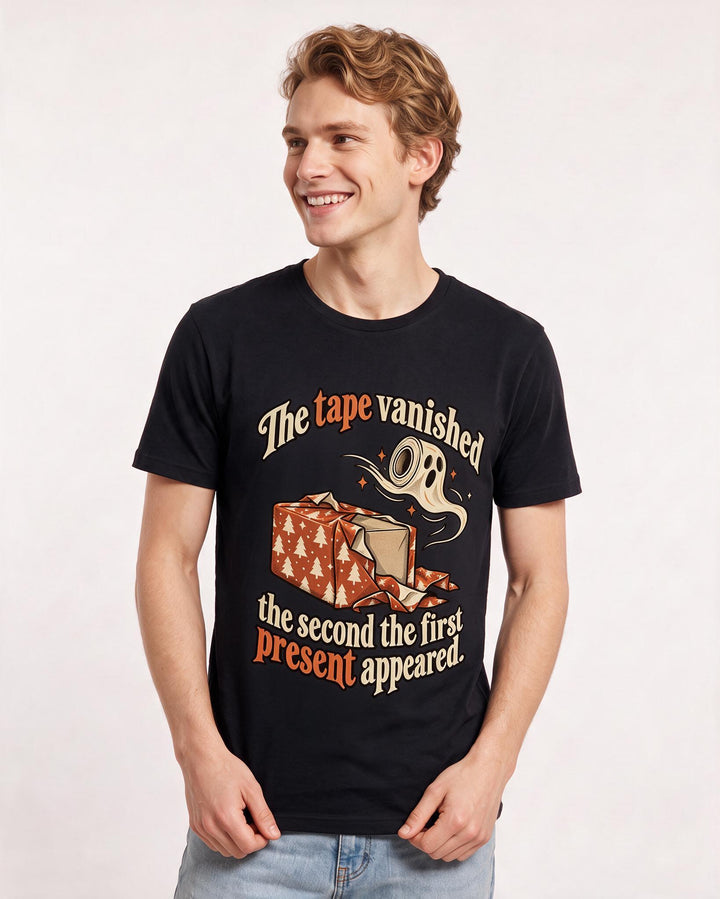 Christmas Black T-Shirt for Men – Holiday Theme Graphic Tee product image 1