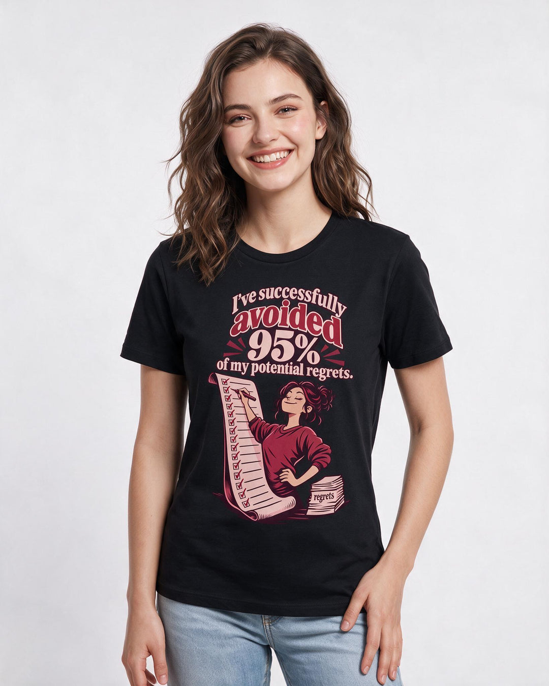 Meme Black T-Shirt for Women – Everyday Expression Graphic Tee product image 1