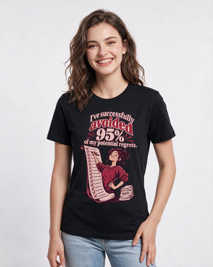 Meme Black T-Shirt for Women – Everyday Expression Graphic Tee product image 1