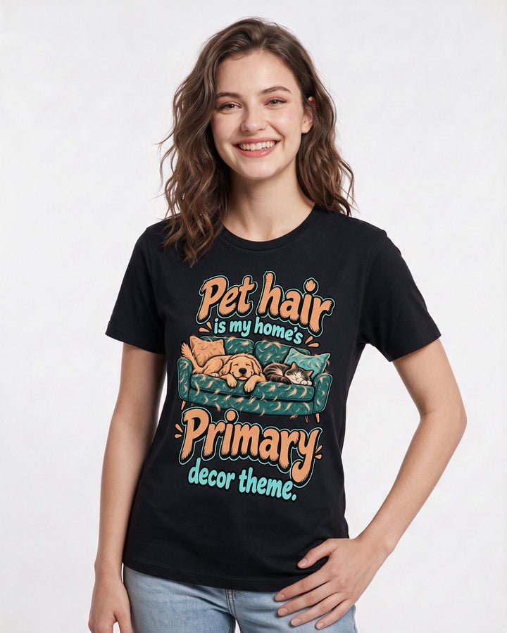 Cat Lover Black T-Shirt for Women – Everyday Expression Graphic Tee product image 1