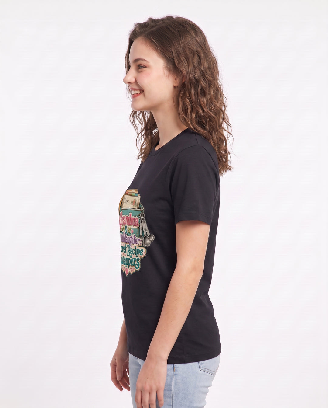 Grandma & Granddaughter: Secret Recipe Swappers Women's Black T-Shirt product image 3