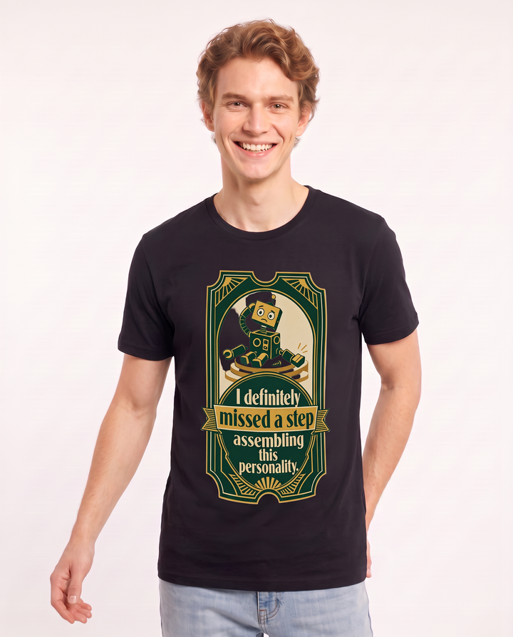 Graphic Men's Black T-Shirt - I definitely missed a step assembling product image 3