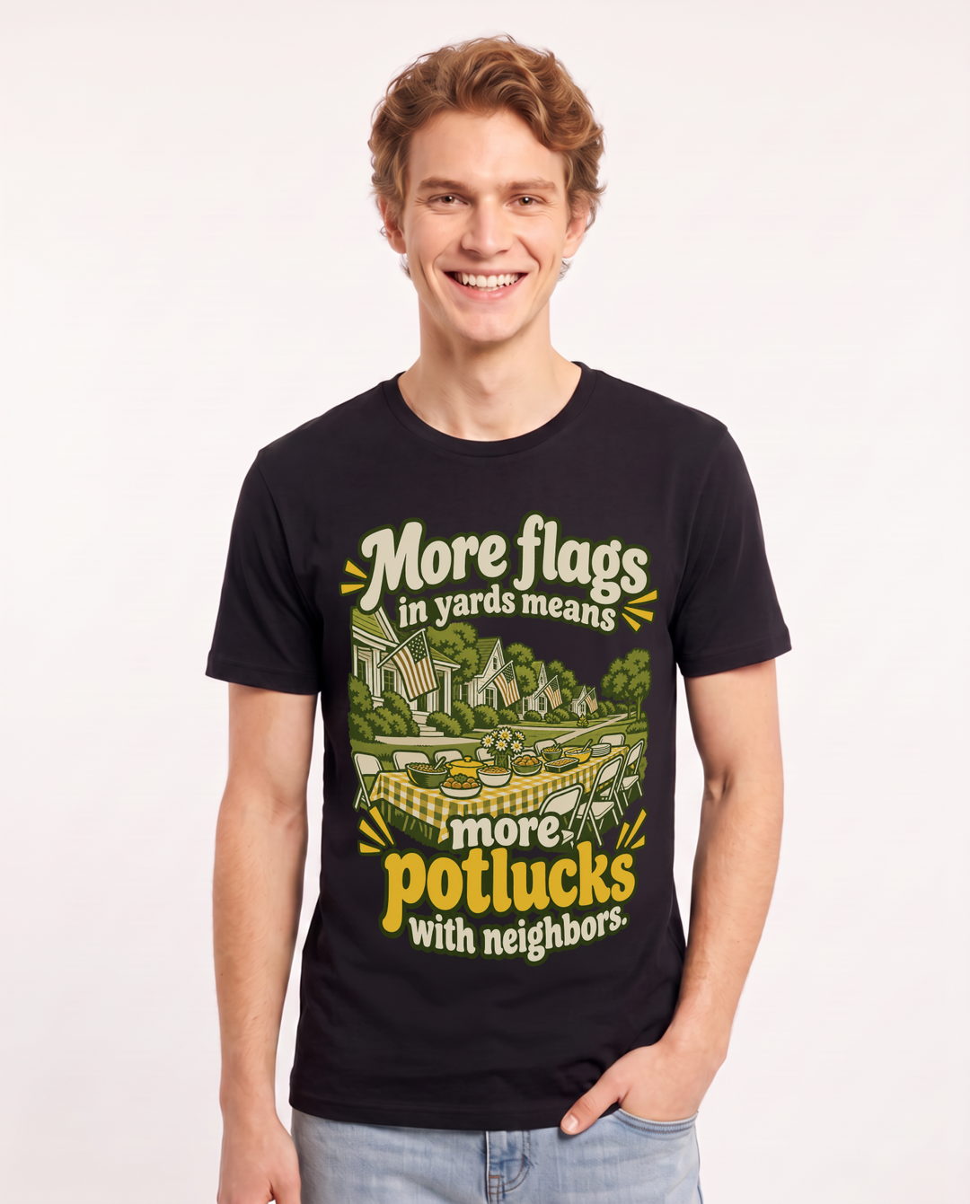 Patriotic Black T-Shirt for Men – Everyday Expression Graphic Tee product image 3