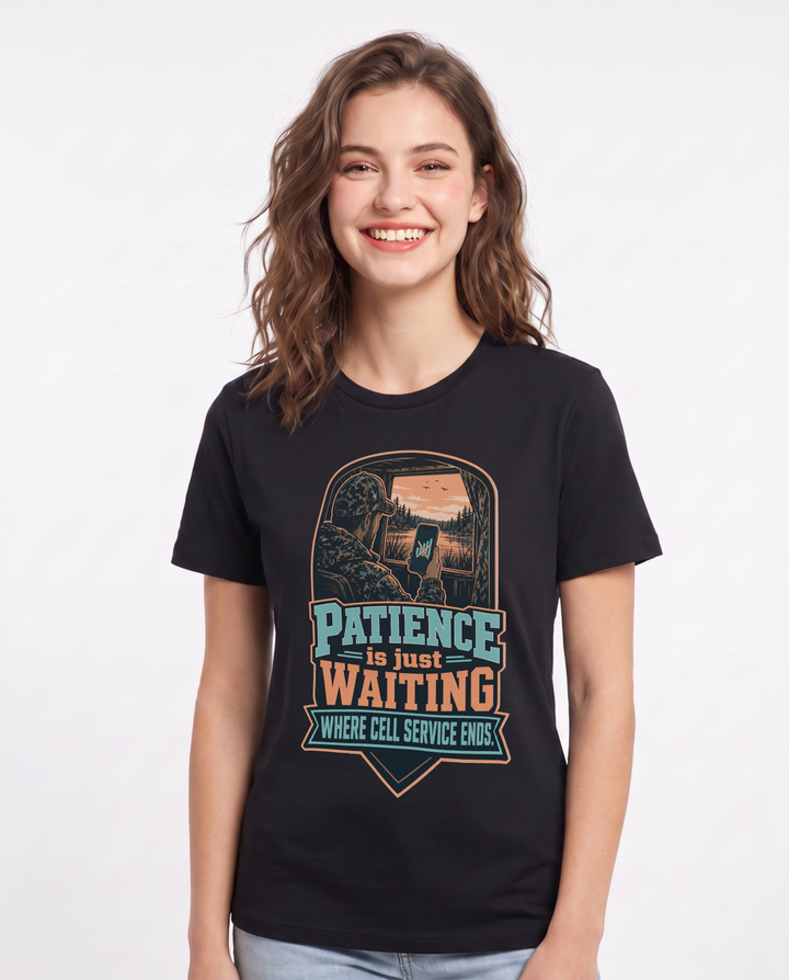 Hunting Black T-Shirt for Women – Everyday Expression Graphic Tee product image 1