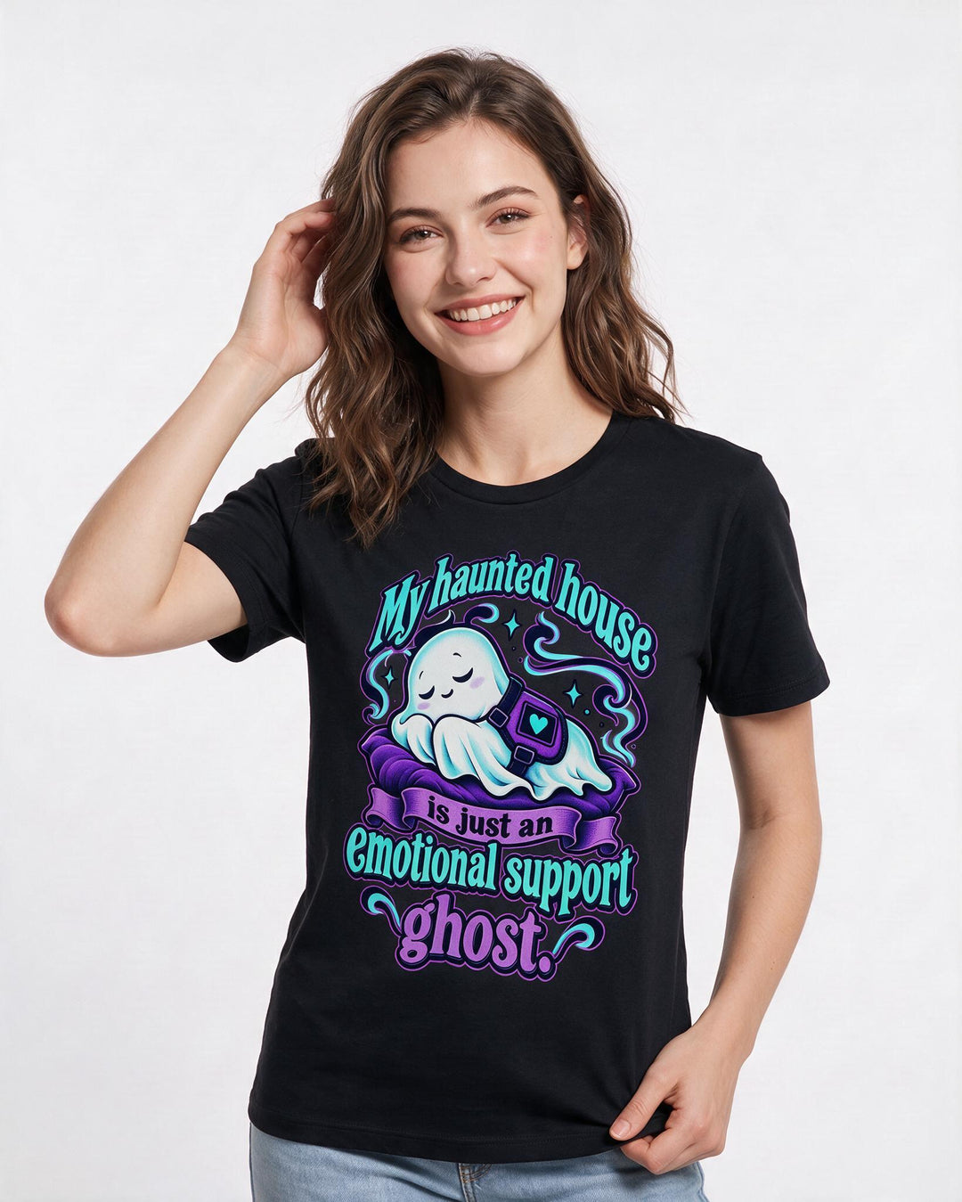 Halloween Black T-Shirt for Women – Halloween Theme Graphic Tee product image 1