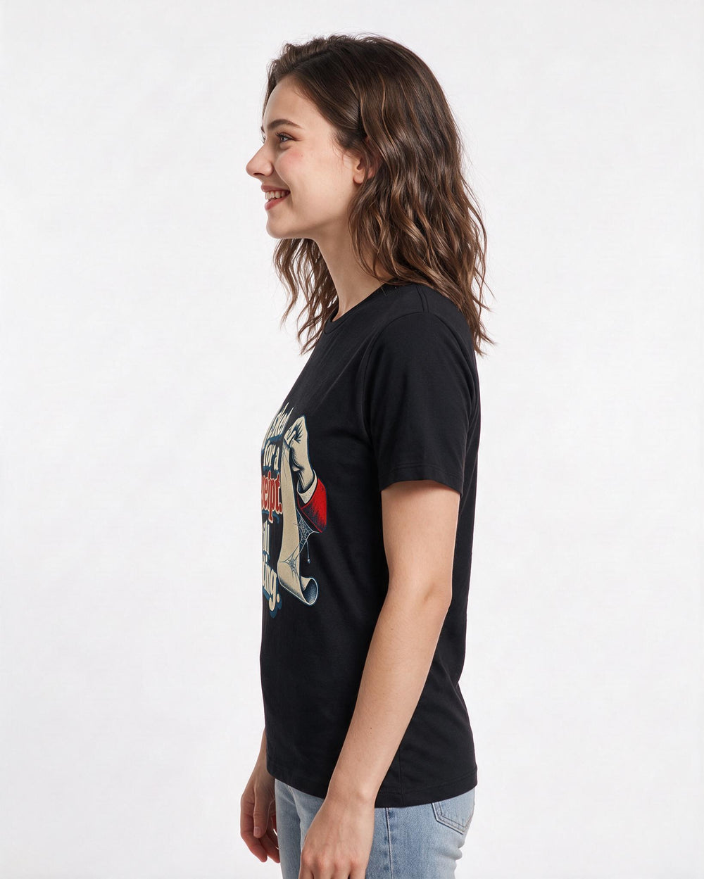Political Statement Black T-Shirt for Women – Everyday Expression Graphic Tee product image 2