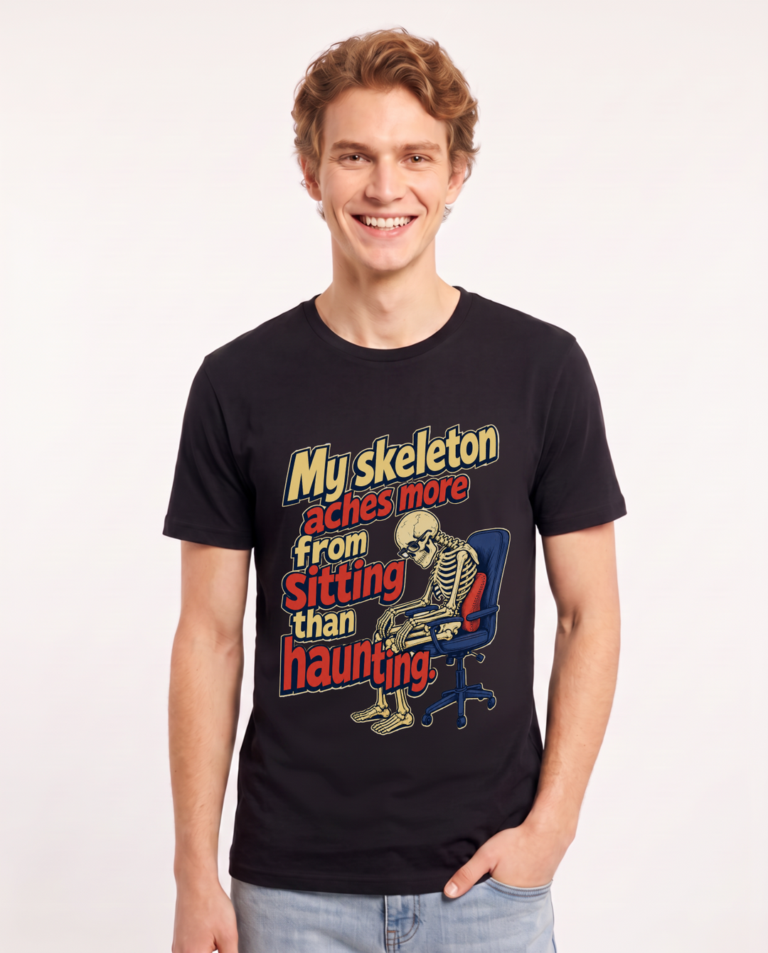 Halloween Black T-Shirt for Men – Halloween Theme Graphic Tee product image 1