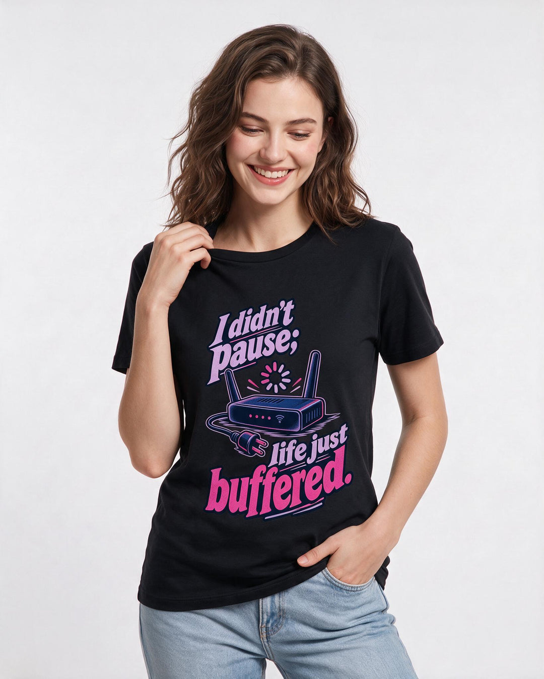 Gaming Black T-Shirt for Women – Game Night Graphic Tee product image 1