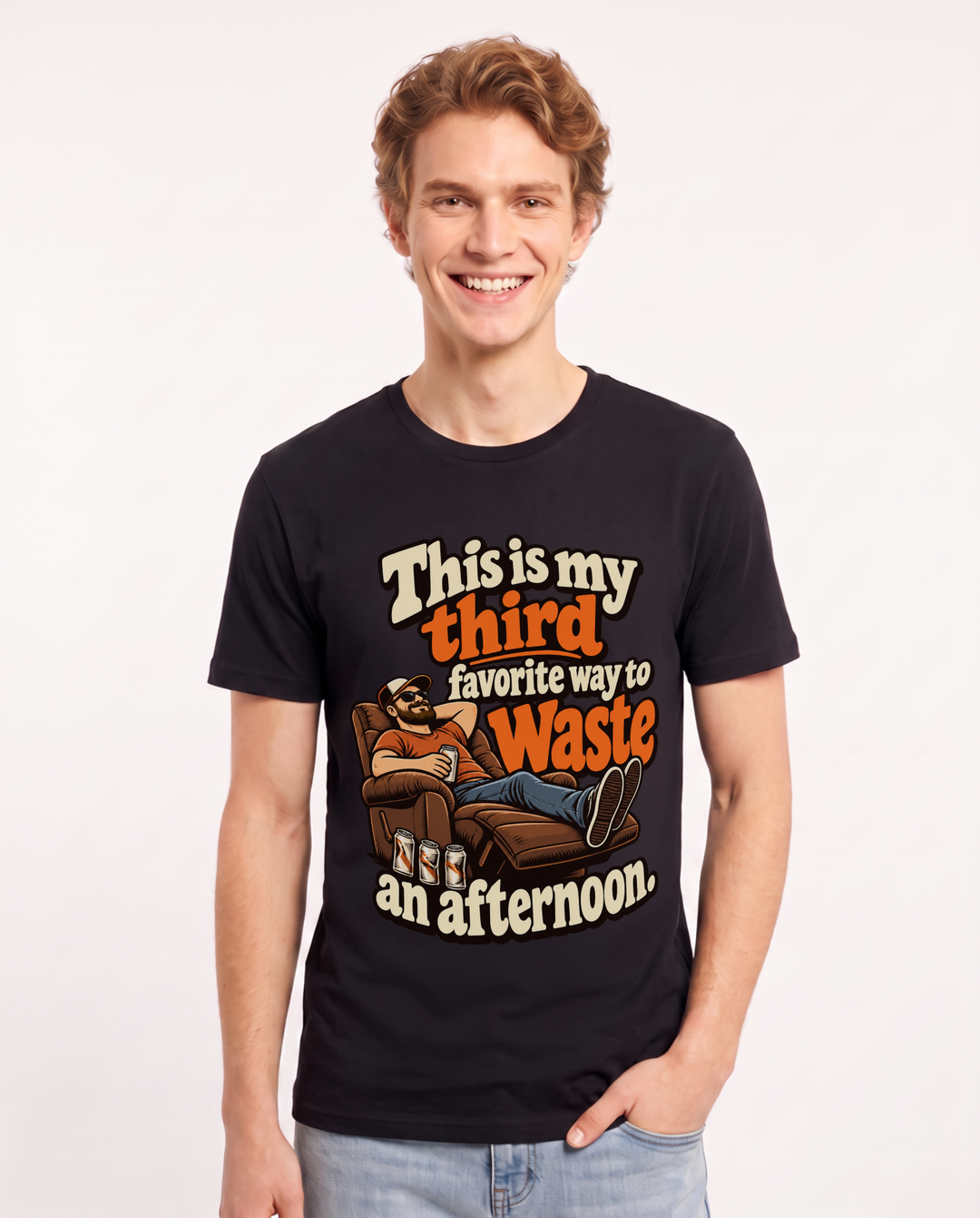 Beer Black T-Shirt for Men – Everyday Expression Graphic Tee product image 3