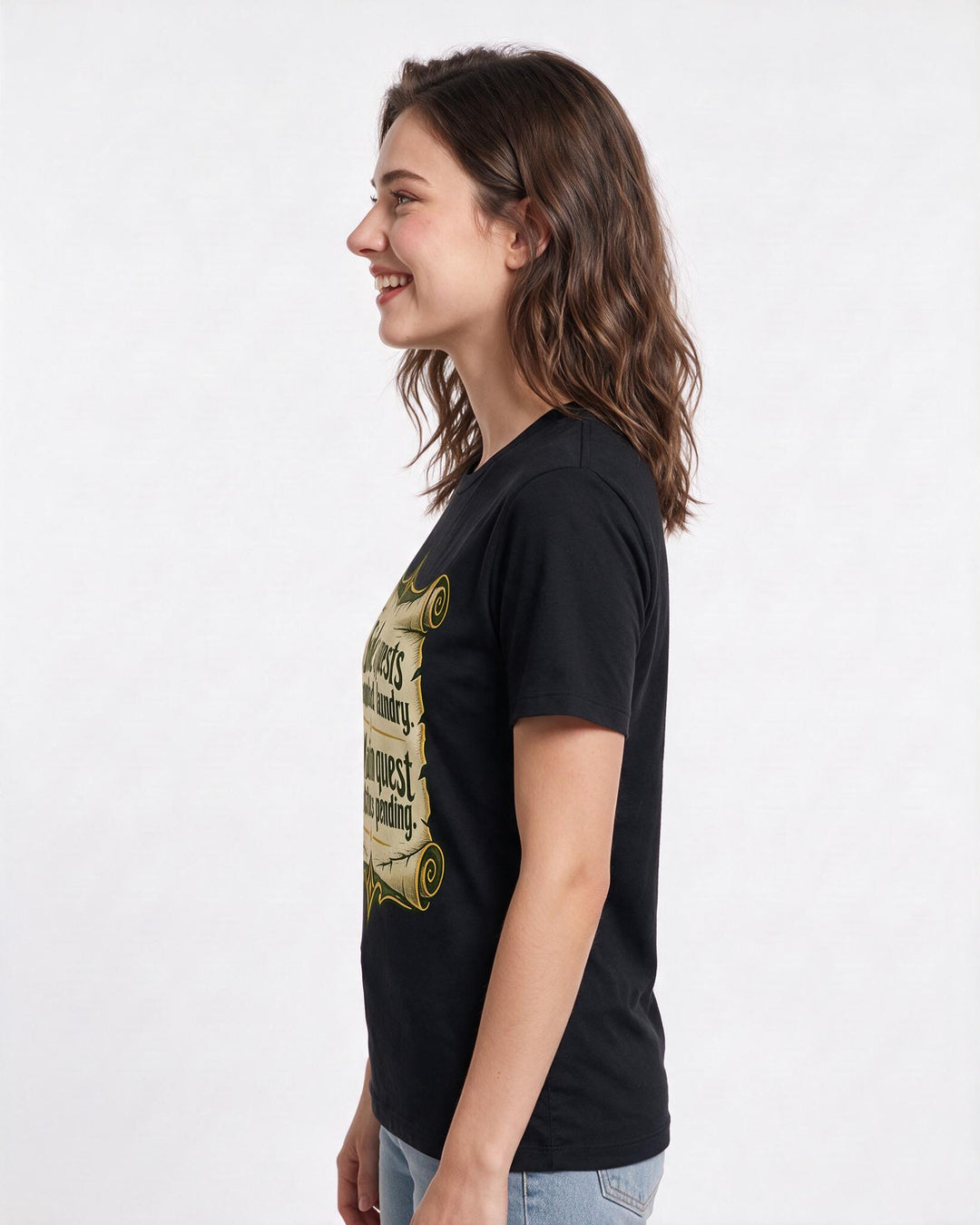 Gaming Black T-Shirt for Women – Game Night Graphic Tee product image 2