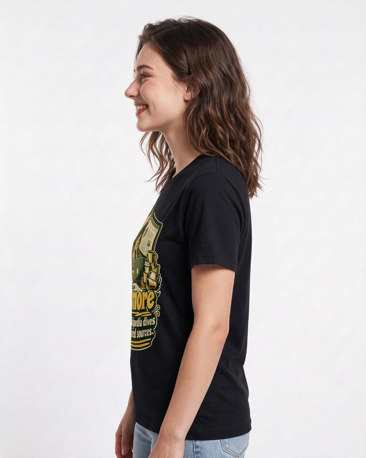 Graduation Black T-Shirt for Women – Everyday Expression Graphic Tee product image 2