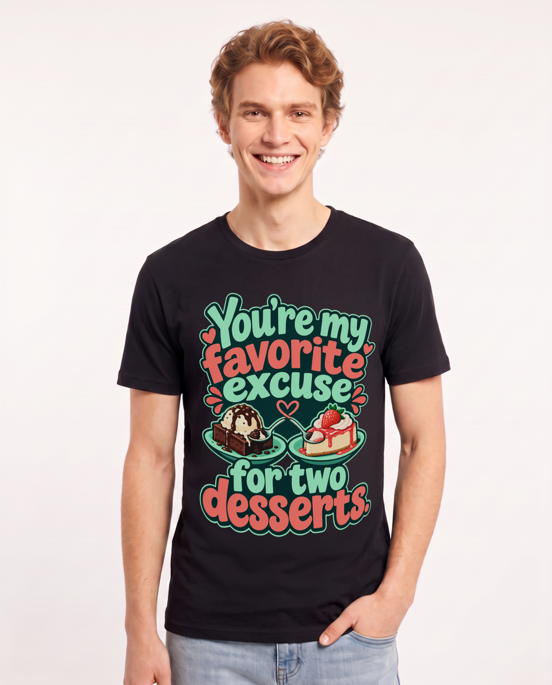 Couples Black T-Shirt for Men – Everyday Expression Graphic Tee product image 3