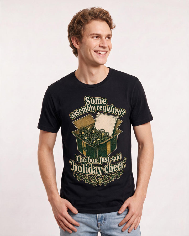 Christmas Black T-Shirt for Men – Holiday Theme Graphic Tee product image 1