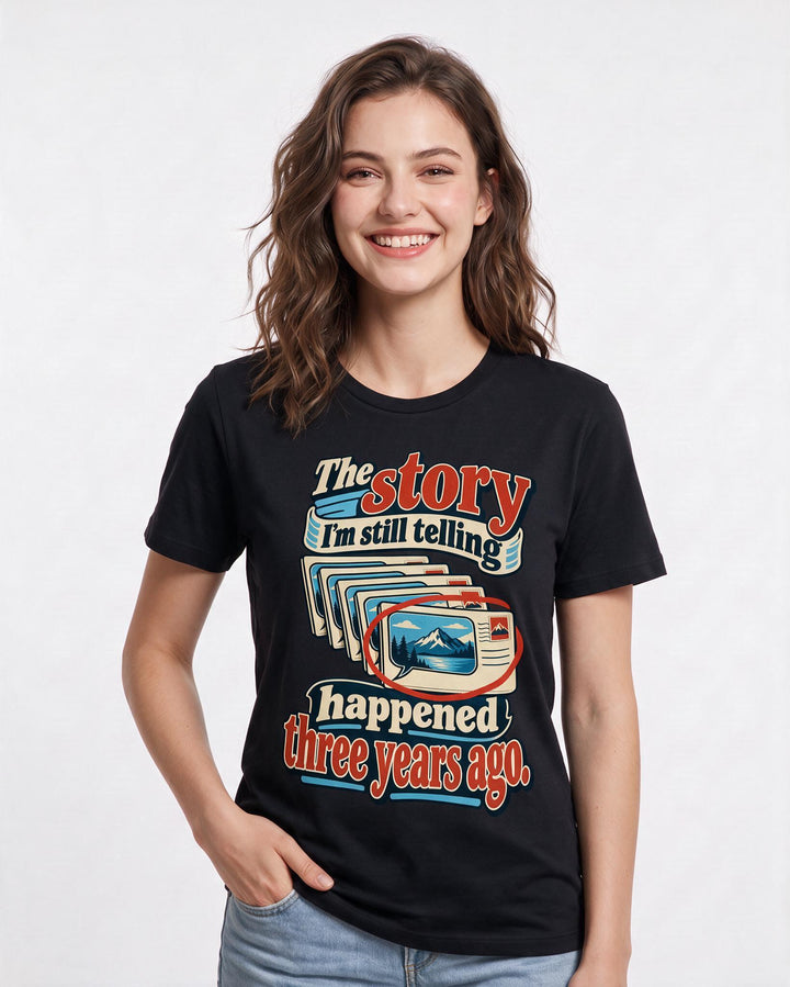 Meme Black T-Shirt for Women – Everyday Expression Graphic Tee product image 1