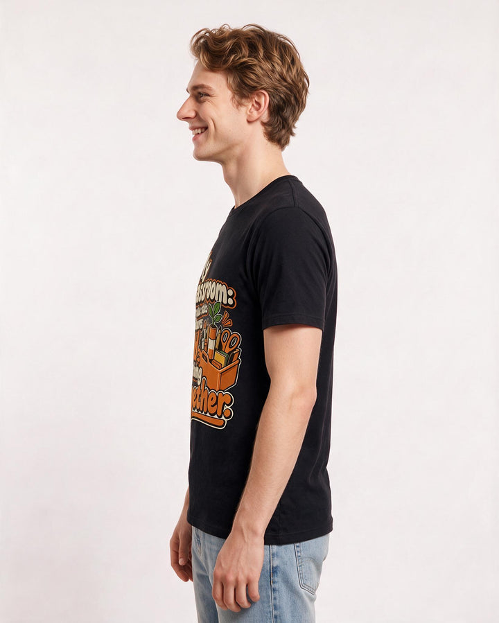 Teacher Black T-Shirt for Men – Everyday Expression Graphic Tee product image 2