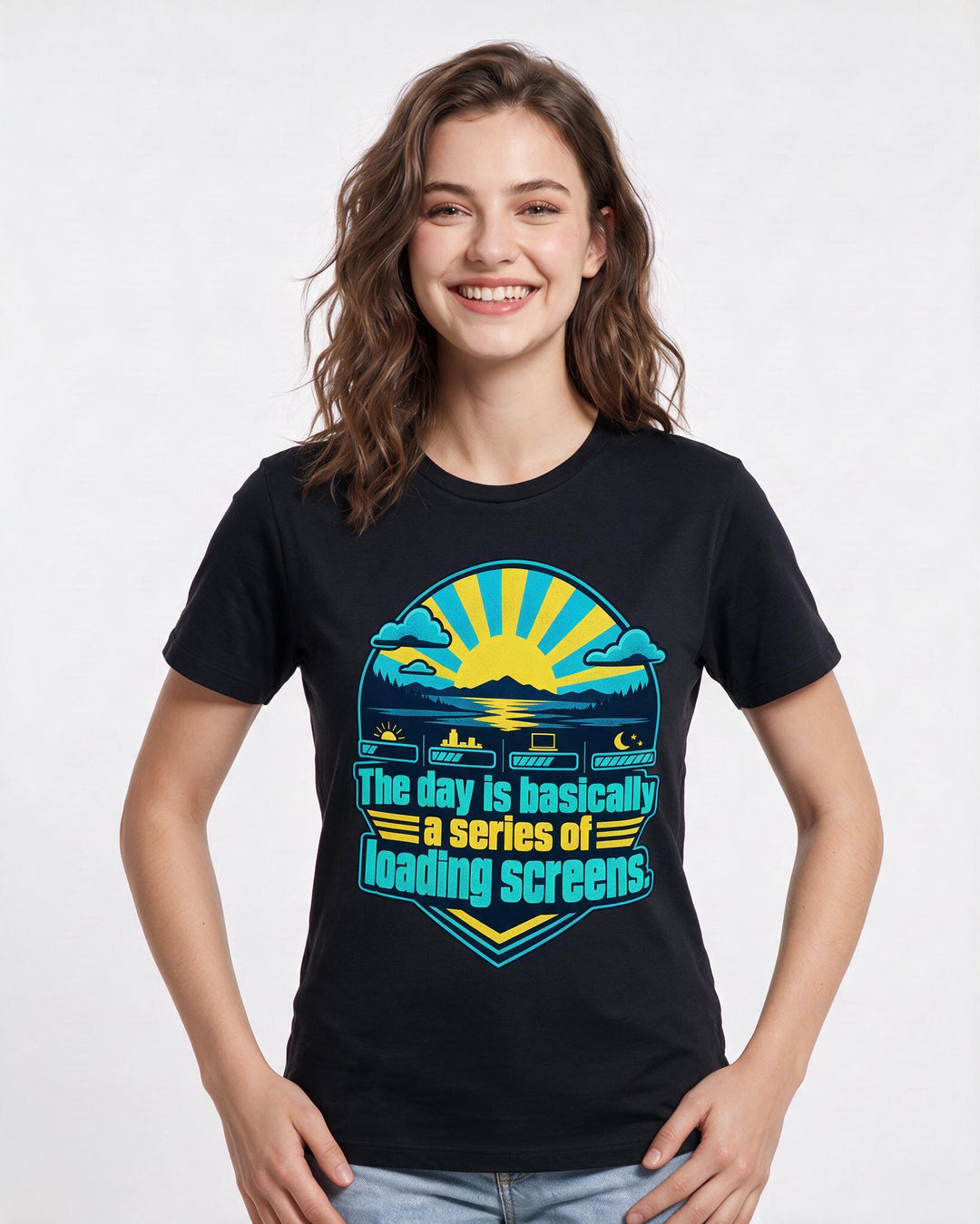 Gaming Black T-Shirt for Women – Game Night Graphic Tee product image 1