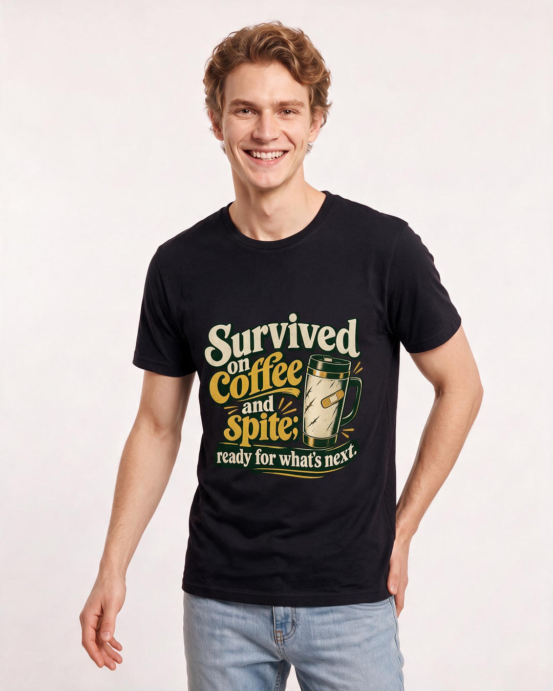 Graduation Black T-Shirt for Men – Everyday Expression Graphic Tee product image 1