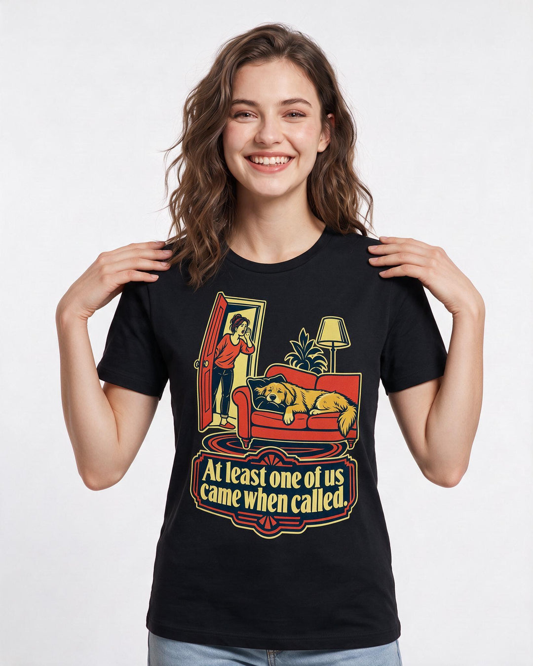 Cat Lover Black T-Shirt for Women – Everyday Expression Graphic Tee product image 1