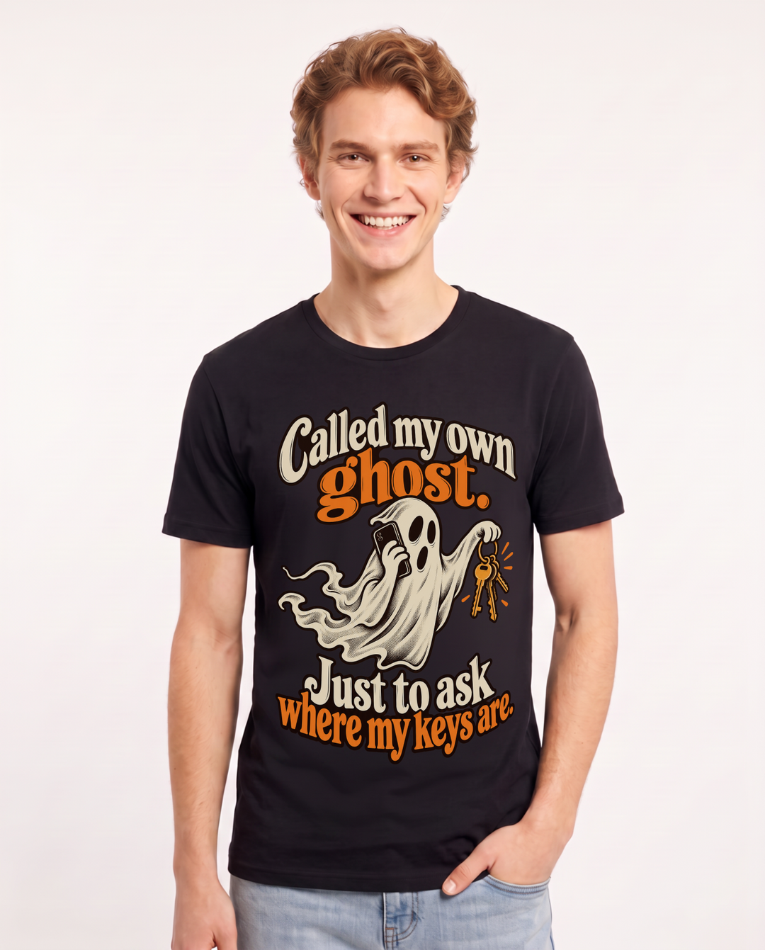 Halloween Black T-Shirt for Men – Halloween Theme Graphic Tee product image 3